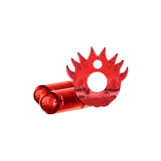 Эррекционное виброкольцо на член с двумя вибропулями красное Zero Tolerance Flame Thrower