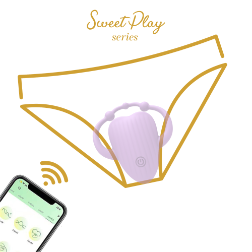 Смарт вібротрусики для клітора рожевого кольору Erospace Sweet Play Vibrating Massager APP Controlled A5 - 4