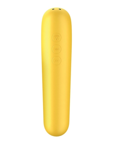 Смарт вибратор и вакуумный стимулятор 2-в-1 желтый Satisfyer Dual Love - 4