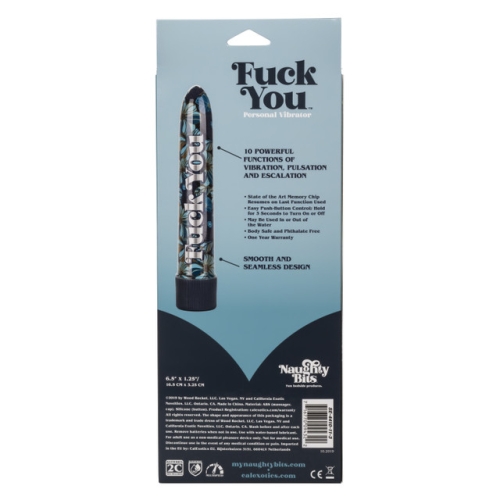 Міні вібратор різнокольоровий California еxotic novelties CalExotics Naughty Bits Fuck You Personal Vibrator Free Shipping - 4
