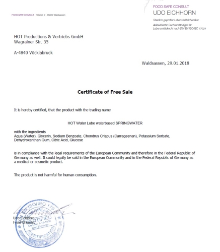Лубрикант з екстрактом алое віра на водній основі HOT Nature Lube Springwater 100 мл - 3