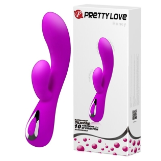 Вибратор-кролик с отростком для клитора Pretty Love HONEY