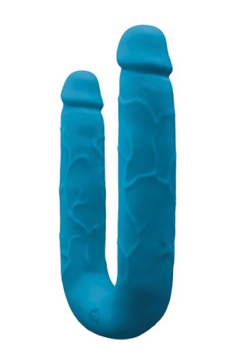 Фалоімітатор 21/4 см подвійний реалістичний Блакитний COLOURS DP PLEASURES - 1