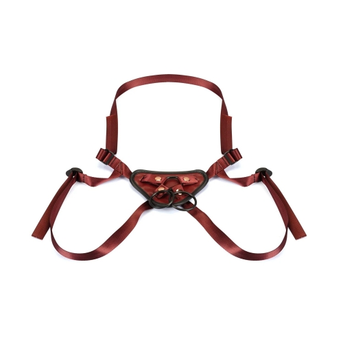 Трусики для страпона бордового кольору Liebe Seele Strap-on Harness - 1
