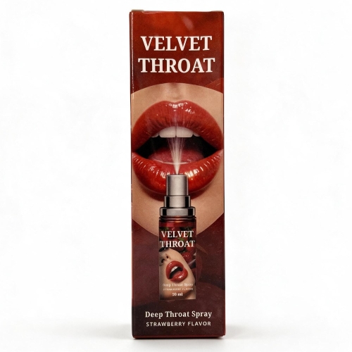 Спрей для глибокого мінету зі смаком полуниці Loveshop WOW Velvet Throat 50 мл - 3