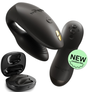 Смарт вібратор для пар з пультом та додатком чорний We-Vibe Chorus Pro Electric