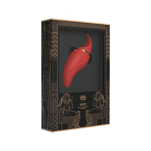 Вібратор для клітора із рухомим язичком червоного кольору Zalo Hero Wine - 9