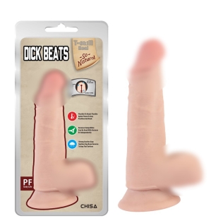 Фаллоимитатор реалистичный на присоске телесного цвета Chisa Dick Beats-Flesh