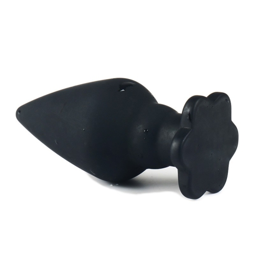 Анальний корок силіконовий чорного кольору Lustoy Anal Toy - 3