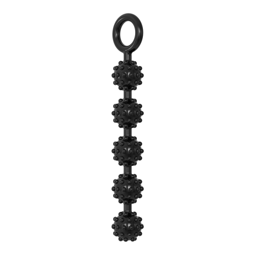 Анальные бусы шарообразной формы черные Meleon Magic Anal Beads - 3