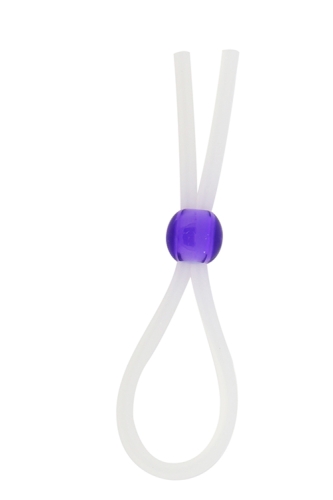 Кольцо эрекционное лассо с бусинкой 5 Silicon Cock Ring with Bead LAVENDER - 1