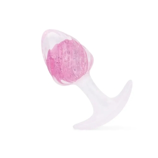 Анальная пробка силиконовая розовая Liebe Seele Icecream-shaped Crystal Anal Plug размер Medium