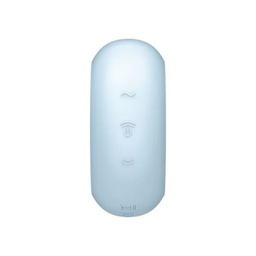 Вакуумный клиторальный стимулятор голубого цвета Satisfyer Pro To Go 3 - 4