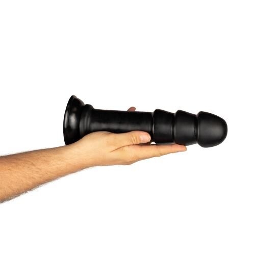 Анальний корок на присосці чорного кольору BUTTR MadBull Muzzl XXL Dildo - 5