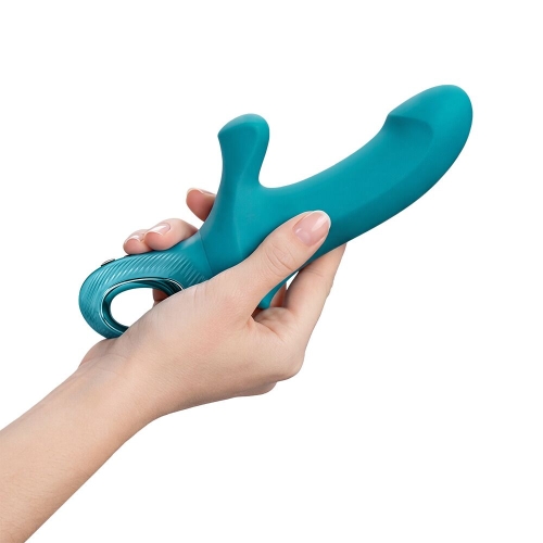 Пульсатор для точки G с отростком для клитора голубого цвета Fun Factory Bi Stronic Curve - 7
