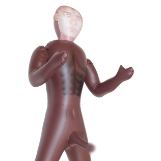 Надувная кукла с напечатанным лицом и членом коричневого цвета Boss of toys Boss Series Hunk