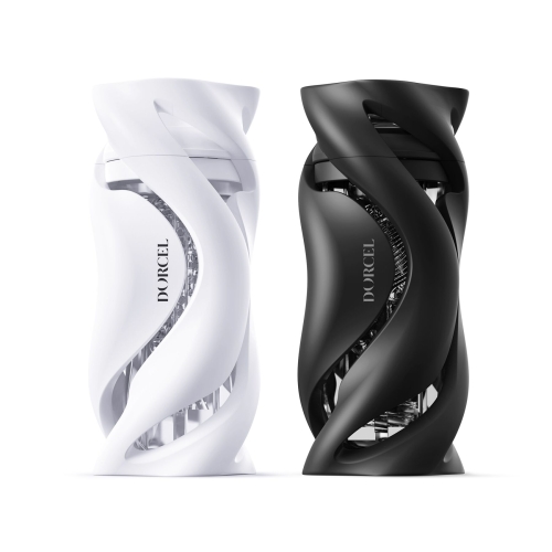 Мастурбатор в колбе для мужчин прозрачного цвета Dorcel Deep Blow White - 7
