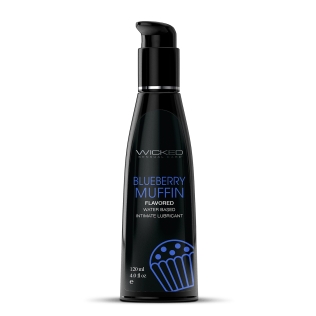 Оральний лубрикант на водній основі зі смаком чорничного мафіну Wicked Sensual Care Аqua 120 мл