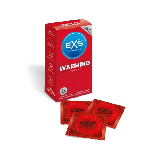 Презервативы латексные прозрачного цвета Exs Warming сomfy fit 12 штук - 1