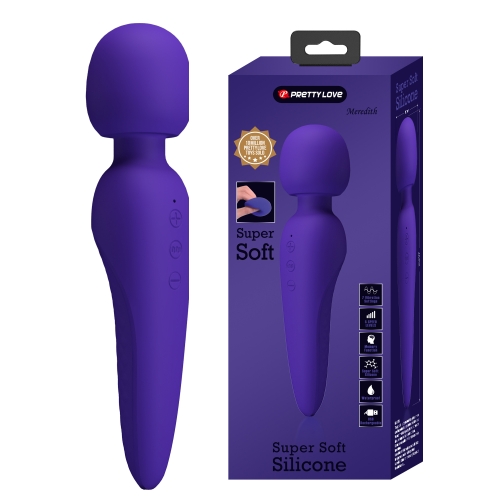 Вібромасажер Ванд у формі мікрофона фіолетового кольору Lybaile Pretty Love Meredith USB - 1