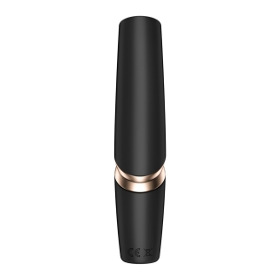 Вакуумный стимулятор для клитора черного цвета Satisfyer Perfect Kiss