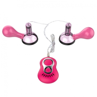 Вакуумный стимулятор для груди с пультом управления Baile Vibrating Nipple Sucker