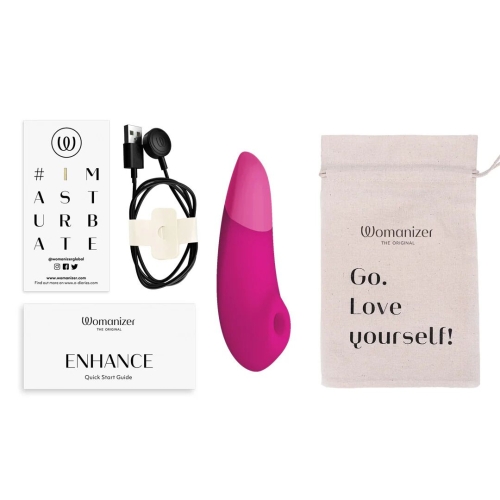 Вакуумний кліторальний стимулятор рожевий Womanizer Enhance - 8