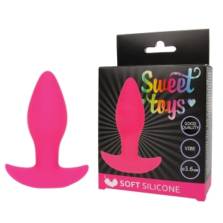 Втулка анальна з вібрацією Sweet Toys L 85 мм d 36 мм, колір яскраво-рожевий