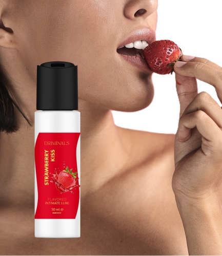 Оральний лубрикант зі смаком полуниці Driminals Kiss Strawberry 30 мл - 2