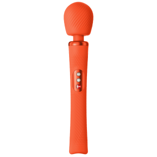 Вібромасажер Ванд у вигляді мікрофона для стимуляції інтимних зон оанжевого кольору Fun Factory VIM sunrise