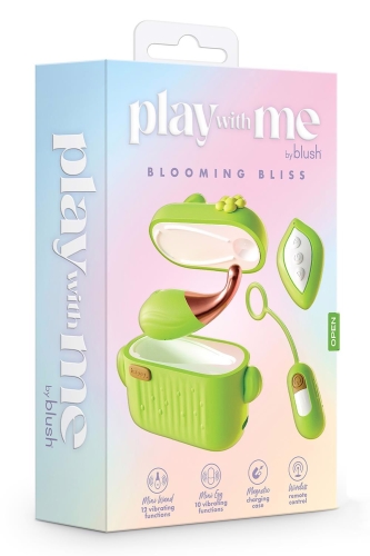 Набор мини-вибраторов с пультом в зарядном кейсе зеленого цвета Blush Play with Me - 5