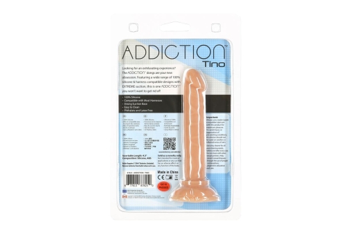Фалоімітатор реалістичний на присосці тілесного кольору Addiction Tino Silicone Dildo - 6