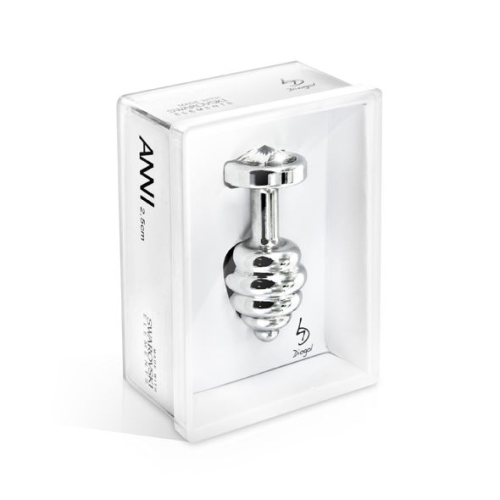 Анальна пробка зі стразом Diogol ANNI Ano silver plated 35мм - 2