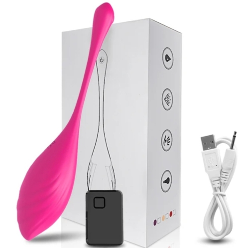 Виброяйцо вагинальное с пультом ДУ и управлением со смартфона розовое Sexy desires - 1