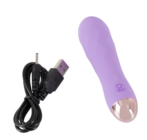 Міні вібратор із незвичайною текстурою фіолетового кольору Cuties Mini Vibrator - 4
