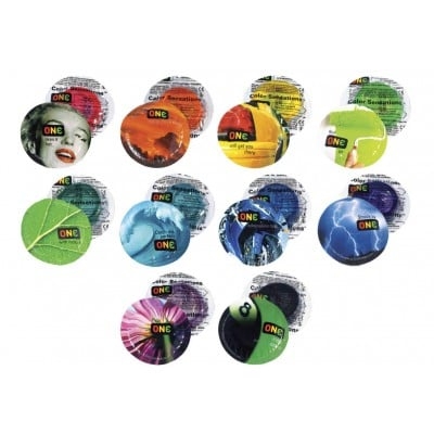Презерватив из латекса цветной One Color Sensation 5 штук - 2