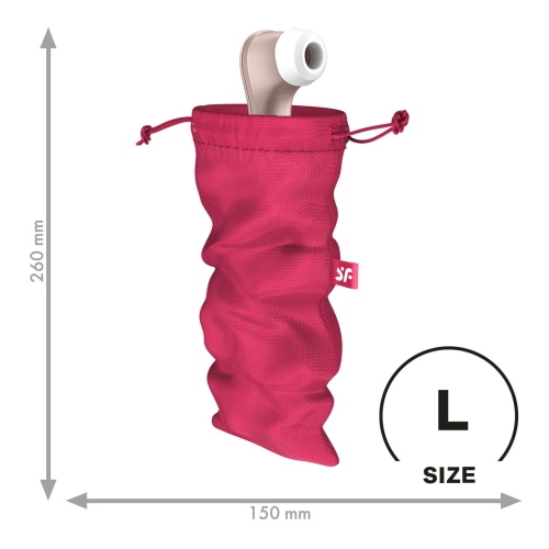 Мешочек для хранения игрушек розового цвета Satisfyer Treasure Bag размер L - 1