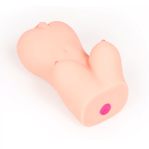 Мастурбатор с грудью Анус с вибрацией телесного цвета Kokos Clara Onahole Vibe - 1