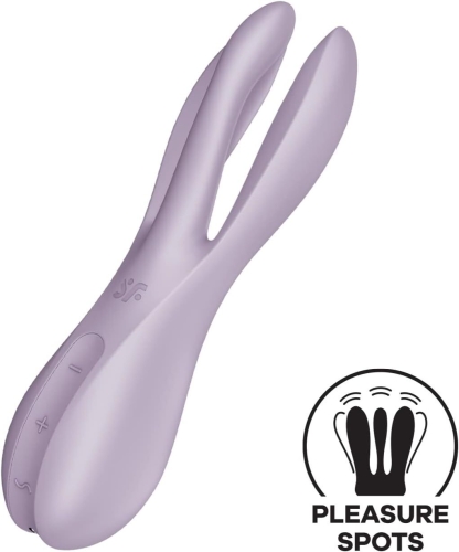 Клиторальный вибратор фиолетового цвета Satisfyer Threesome 2 - 1