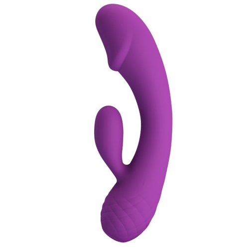 Вибратор для точки G и с отростком для клитора фиолетового цвета Lybaile Pretty Love Doreen - 1