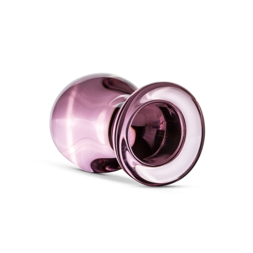 Розовая анальная пробка из стекла с функцией нагревания Gildo Pink Glass Buttplug No 27 - 2
