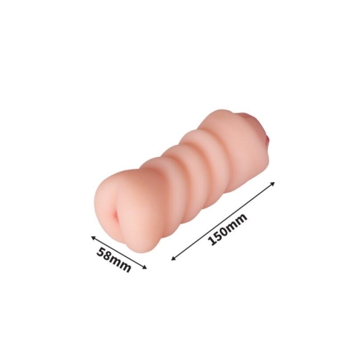 Мастурбатор Анус та Ротик тілесного кольору Mai BTB Pocket Vagina Adriana - 2