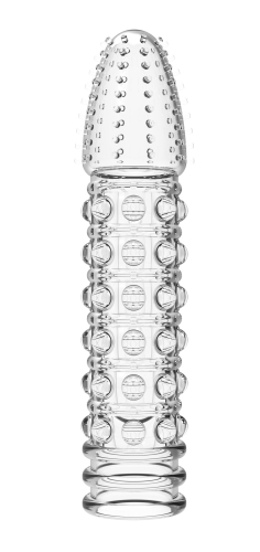 Стимулирующая насадка-презерватив на член прозрачная Meleon - Rosefinch Crystal Wolf tooth sleeve - 2
