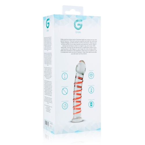 Стеклянный дилдо ребристый Gildo Glass Dildo No. 15 - 6