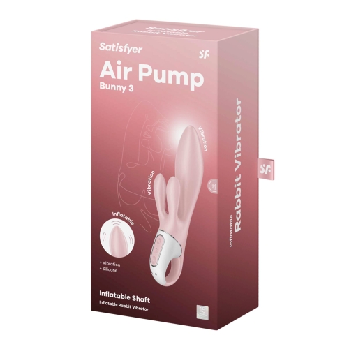 Вибратор кролик розового цвета Satisfyer Air Pump Bunny 3 - 6