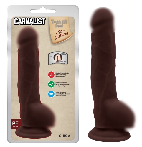 Фалос на присоску реалістичний коричневий CHISA Carnal Pleasure Brown - 1