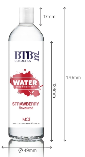 Лубрикант на водной основе с ароматом клубники Mai BTB 250 мл - 3