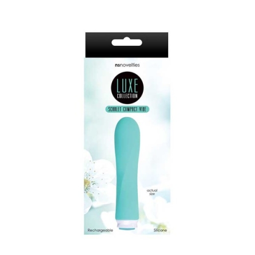Міні вібратор для клітора блакитного кольору NS Novelties Luxe compact vibe scarlet turquoise - 2