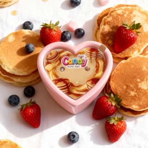 Массажная свеча в форме сердца с ароматом панкейка Candy Pancake 70 мл - 3