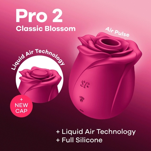 Вакуумний кліторальний стимулятор рожевий Satisfyer Pro 2 Classic Blossom - 6